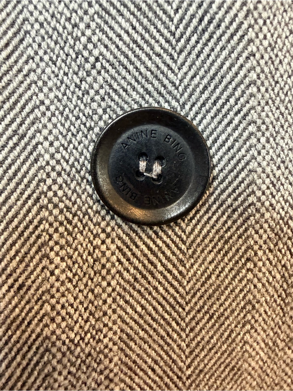 Annie Bing Becky Women's Gray Herringbone Blazer - Picture 8 of 15